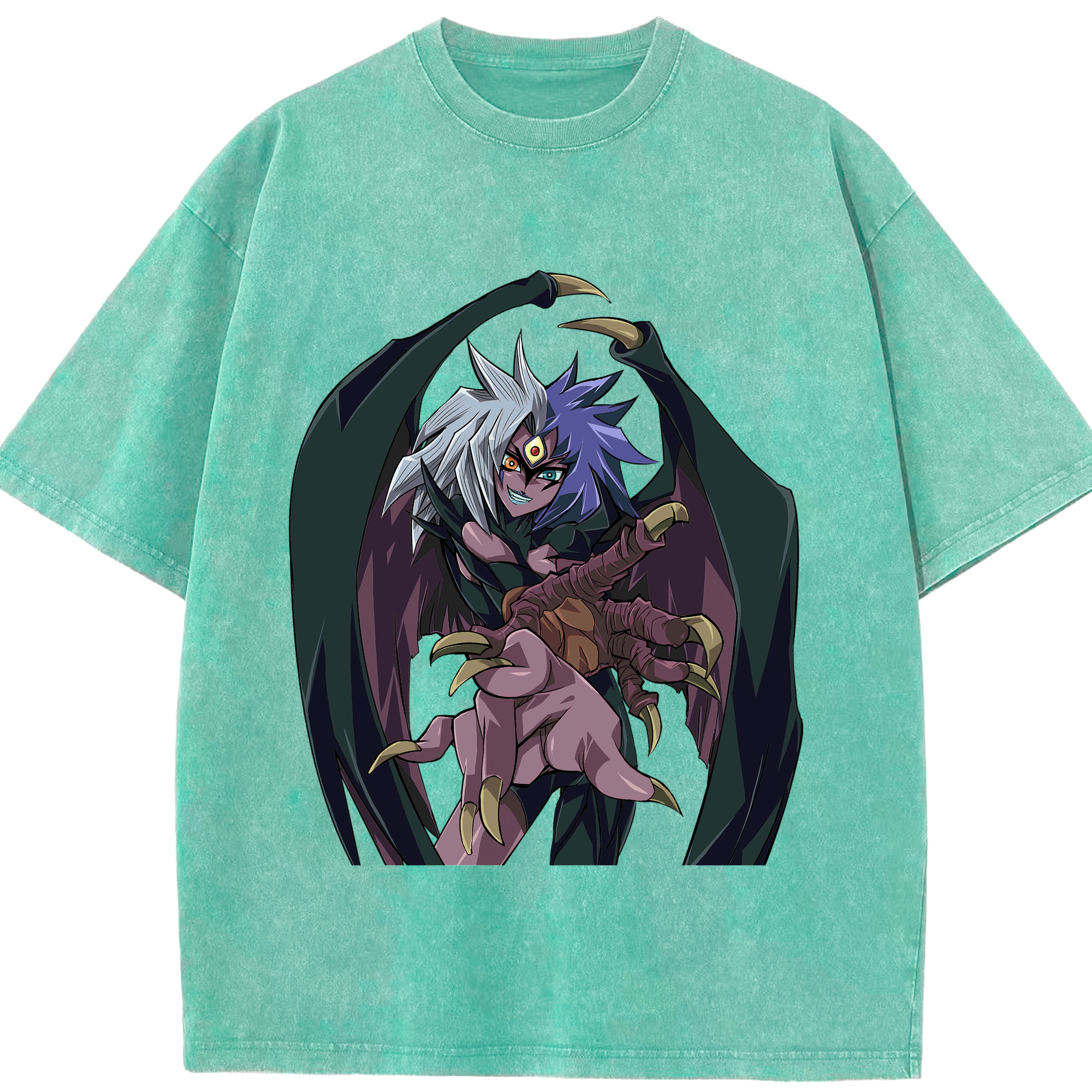 （画像用） 遊☆戯☆王 Yu-Gi-Oh! 綿100% ヴィンテージ風 半袖Tシャツ（フロントプリント）